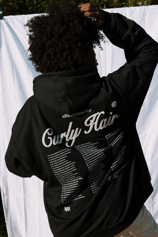 HANHD X Crownhunt Curly Hair Affirmations Hoodie