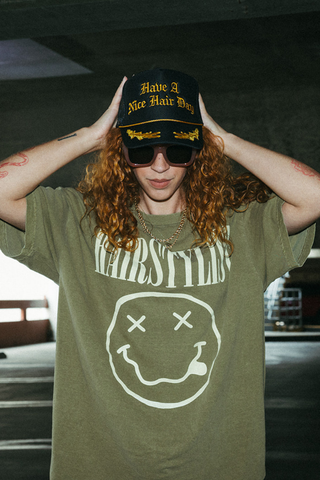 Hairstylist Rocker Army Green Rocker Tee