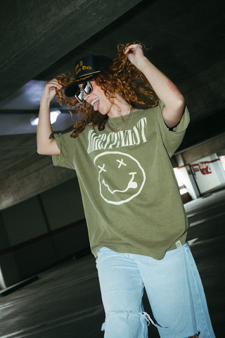 Hairstylist Rocker Army Green Rocker Tee