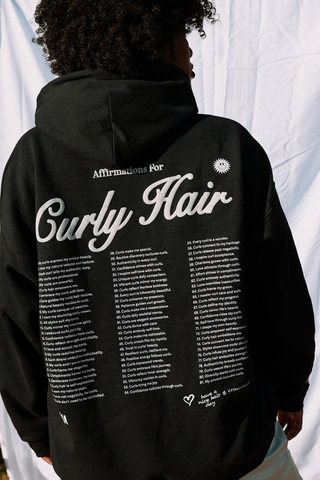 HANHD X Crownhunt Curly Hair Affirmations Hoodie