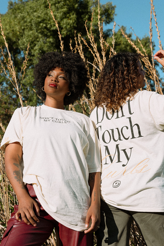 HANHD X Crownhunt Don't Touch My Curls Tee