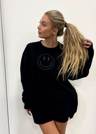 Have A Nice Hair Day Black Crewneck