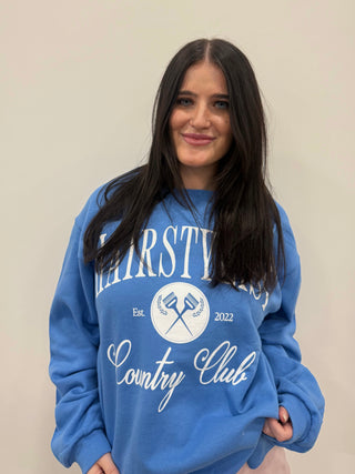 Hairstylist Country Club Crewneck Limited Edition Blue