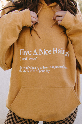 Have A Nice Hair Day Definition Hoodie