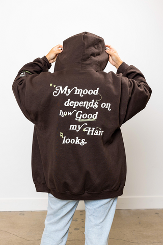My Mood Depends On How Good My Hair Looks Zip Up
